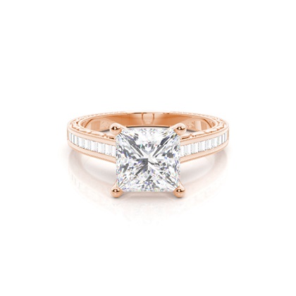 Princess Vintage Diamond Engagement Rings