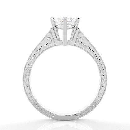 Rose Gold Round Vintage Diamond Engagement Ring