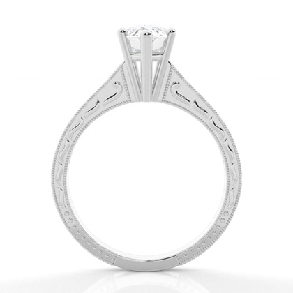 4.00 Carat Platinum Side Stone Engagement Rings