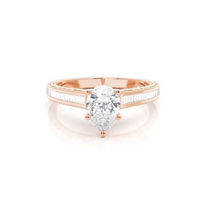 Pear Vintage Diamond Engagement Rings