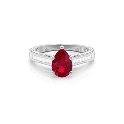Oval Vintage Ruby Engagement Ring