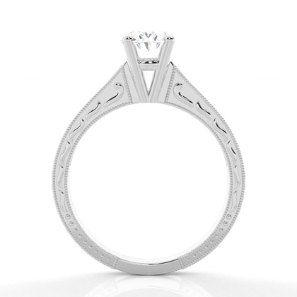 4.00 Carat Platinum Side Stone Engagement Rings