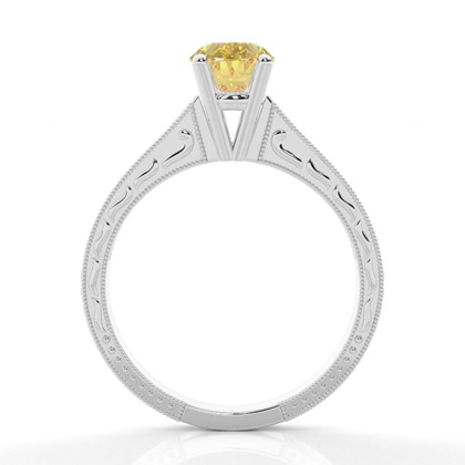 Oval Yellow Diamond Engagement Rings