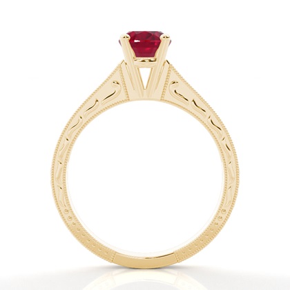 Ovaler Vintage Rubin Verlobungsring