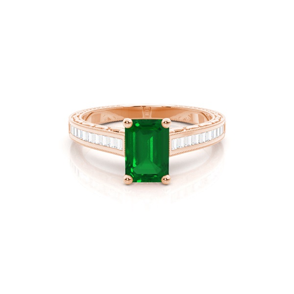 Emerald Vintage Emerald Engagement Ring