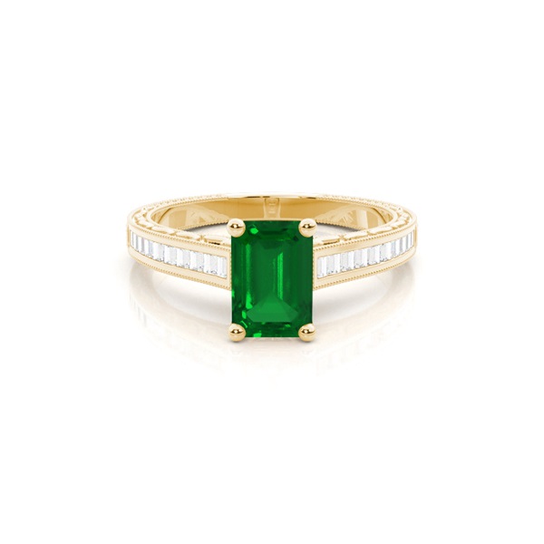 Emerald Vintage Emerald Engagement Ring