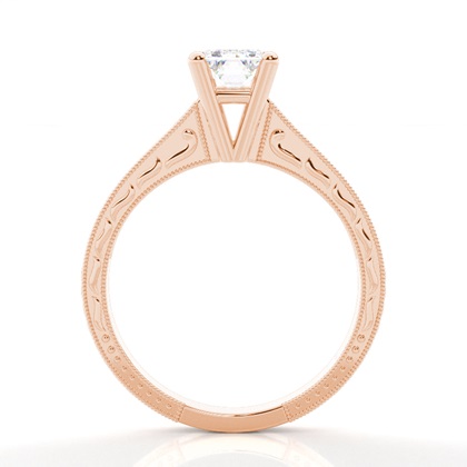 Emerald Vintage Diamond Engagement Rings