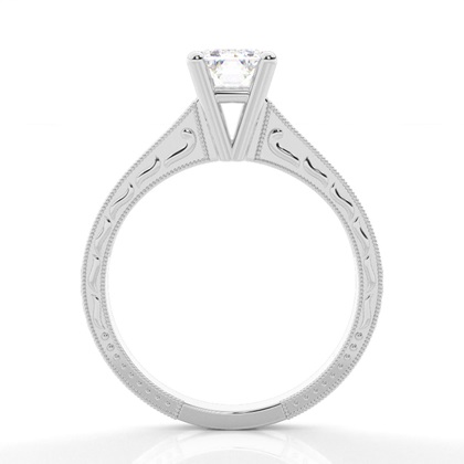 4.00 Carat Platinum Side Stone Engagement Rings