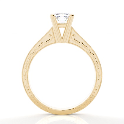 4.00 Carat Yellow Gold Side Stone Engagement Rings