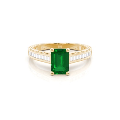 Emerald Cut Gemstone Rings & Jewellery