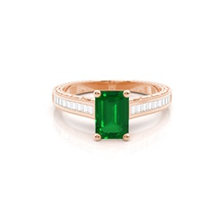 Emerald Vintage Emerald Engagement Ring