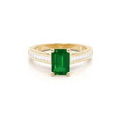 Emerald Vintage Emerald Engagement Ring