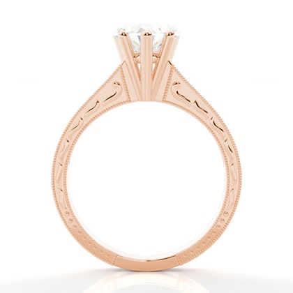 Rose Gold Side Stone Diamond Rings