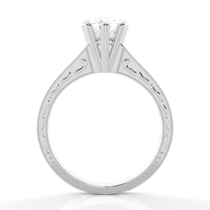 White Gold Side Stone Diamond Rings