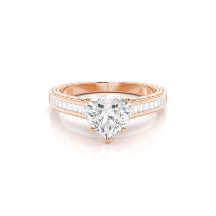 Heart Side Stone Diamond Rings
