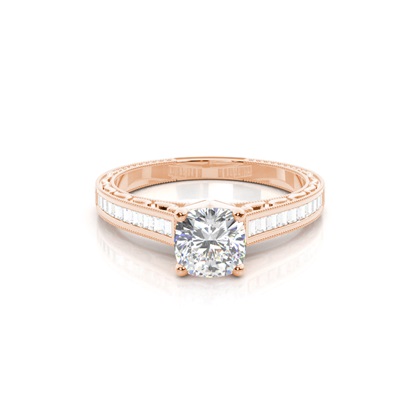 Cushion Vintage Diamond Engagement Rings
