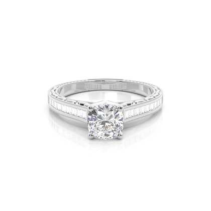 Platinum Side Stone Diamond Engagement Rings