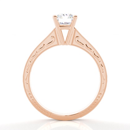 Radiant Side Stone Diamond Rings