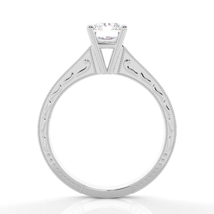 4.00 Carat Platinum Side Stone Engagement Rings