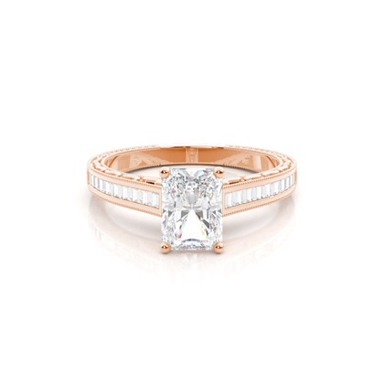 Radiant Vintage Diamond Engagement Rings