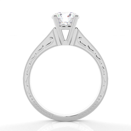 Round Diamond Vintage Diamond Engagement Rings
