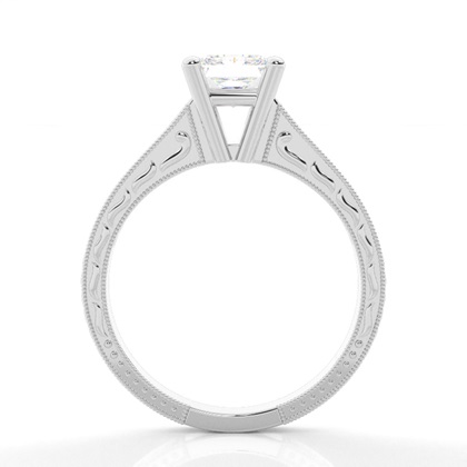 Princess Vintage Diamond Engagement Rings