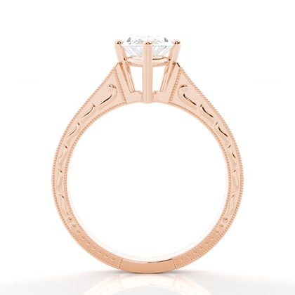 White Gold Heart Vintage Diamond Engagement Ring