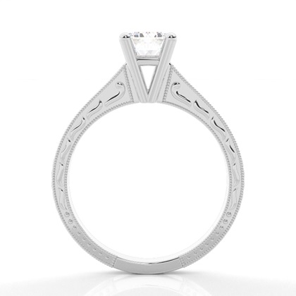 Emerald Vintage Diamond Engagement Rings