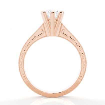 Diamantring in einer Krappenfassung mit medium Schulter Diamanten