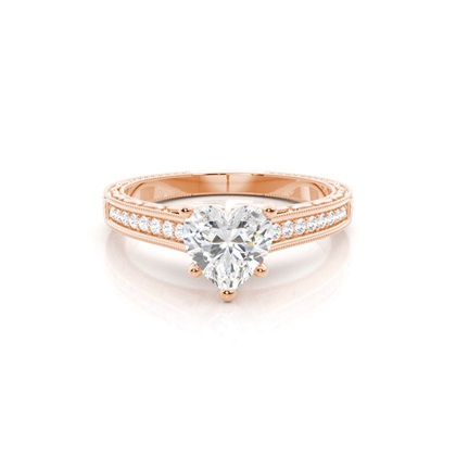 Vintage Rose Gold Diamond Engagement Rings