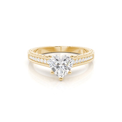 Yellow Gold Vintage Diamond Engagement Rings
