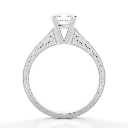 Asscher Vintage Diamond Engagement Rings