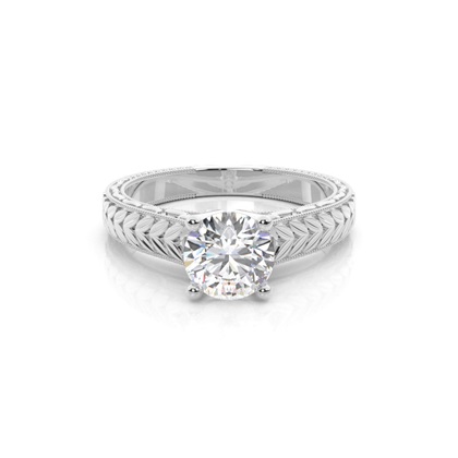 Round Diamond Vintage Diamond Engagement Rings