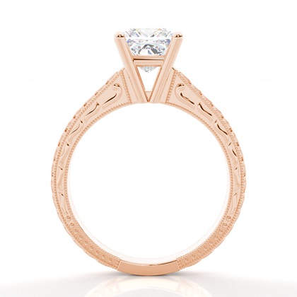 Vintage Rose Gold Diamond Engagement Rings