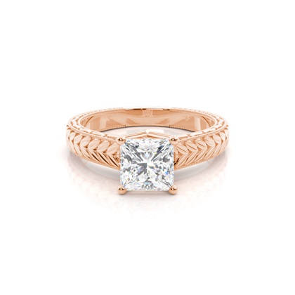 Vintage Rose Gold Diamond Engagement Rings