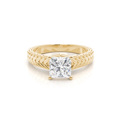 Yellow Gold Vintage Diamond Engagement Rings