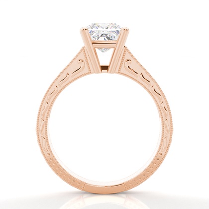 Princess Vintage Diamond Engagement Rings