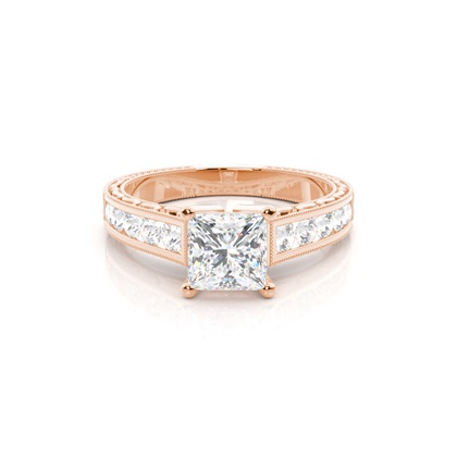 Vintage Rose Gold Diamond Engagement Rings
