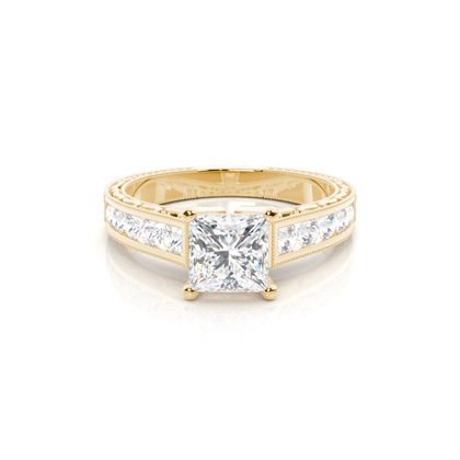 Yellow Gold Vintage Diamond Engagement Rings