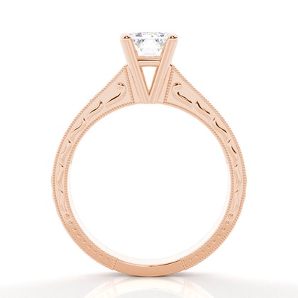 Emerald Vintage Diamond Engagement Rings