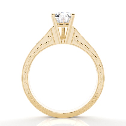 Rose Gold Princess Vintage diamantový zásnubní prsten