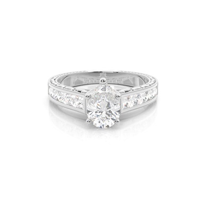 Pear Vintage Diamond Engagement Rings