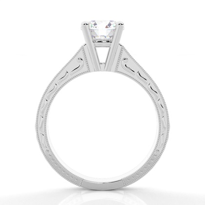 Round Diamond Vintage Diamond Engagement Rings