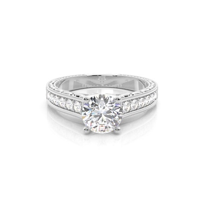 Round Diamond Vintage Diamond Engagement Rings