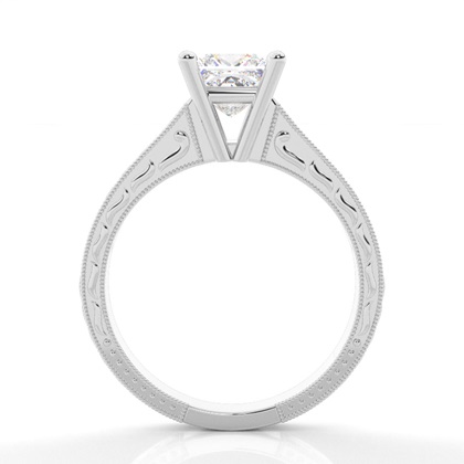 Princess Vintage Diamond Engagement Rings