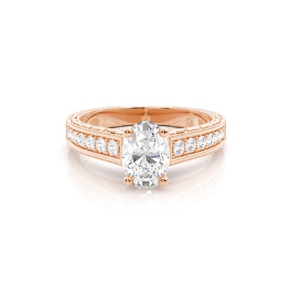 Vintage Rose Gold Diamond Engagement Rings