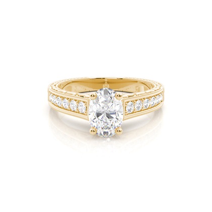Yellow Gold Vintage Diamond Engagement Rings