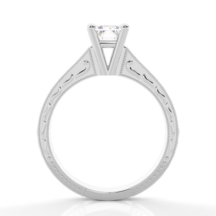 Emerald Vintage Diamond Engagement Rings