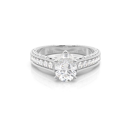 Pear Vintage Diamond Engagement Rings
