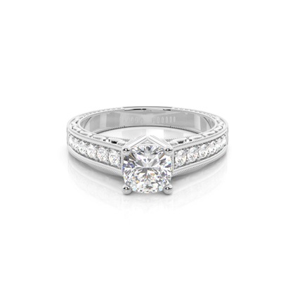 Cushion Vintage Diamond Engagement Rings
